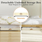 Yecaye Under Bed Storage with Wheels, 2 Pack Under Bed Storage Containers with Adjustable Dividers & Clear Window, 85L Rolling Underbed Organizer Bins Drawers for Clothes, Shoes, Blankets Toys, Beige