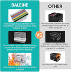 BALEINE Fireproof Document Box with Lock, Portable Fireproof Document Bag Waterproof Fire Proof File Boxes for Documents, File Organizer Box for Important Paperwork (Silver, 12.5''x10.5''x6'')