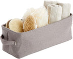 Juvale Rectangular Toilet Paper Storage Basket - Space-Saving Narrow Bathroom Storage Bin - Toilet Paper Organizer & Countertop Bathroom Caddy - Jute Fabric Bin - Gray, 16 x 6 x 5.5 in