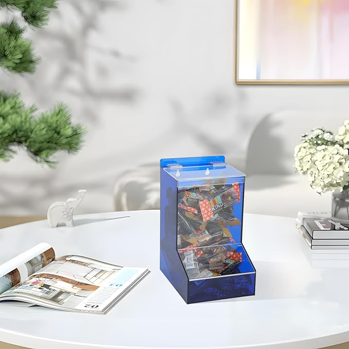 Candy Dispenser Countertop with Lids,Acrylic Laundry Pods Dispenser,Wall Mounted Storage Dispenser for Laundry Room Pantry Office Store