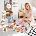 Clear Clothes Storage Bags, 8 Pack Closet Organizers and Under Bed Storage Containers, Foldable Moving Bags with Zippers for Comforter, Blanket, Bedding, Duvet, PVC Packing Bags 60L