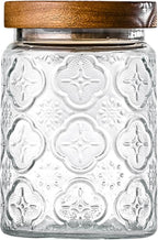 24oz Vintage Glass Jar With Lid, Glass Storage Containers, Airtight Kitchen Storage Containers For Sugar, Coffee, Tea, Spice, Flour, Candy Cookie, Pasta, Cereal, Cute Decorative Jars