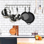 Kitchen Utensils Holder Hanging Racks 304 Stainless Steel Rail Utensil Storage Hanger Wall Mounted Rack for Tools and Pots(60cm)