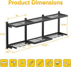 Large Modular Power Tool Organizer Wall Mount With 6 Adjustable Shelf, Heavy Duty Iron Tool Storage Rack Loads 300lbs with 8 Cordless Tools Drill Holder,Battery Utility Rack for Garage Workshop