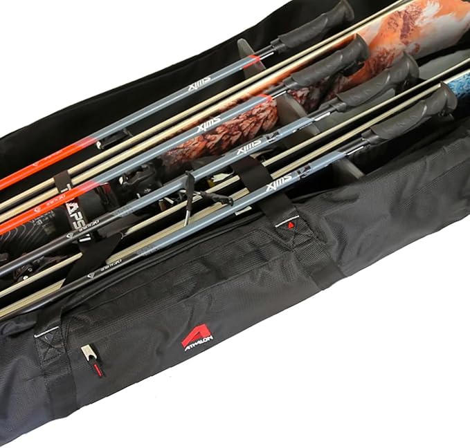 TRAPSKI Traveler Rack for Dual/Double Ski Travel Bags | Rack Insert is for Skis Only | Marine Grade HDPE Plastic | Premium Strap Included | 3 Year Warranty | Made in the USA