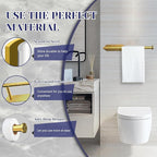 Paper Towel Holder, Self Adhesive or Drilling Paper Towel Holder Under Cabinet, Stainless Steel Gold Paper Towel Holders Wall Mount for Kitchen, Bathroom, Sink, Pantry, Fridge (Gold)