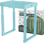 Adjustable Locker Shelf for School, Height and Width Adjustable Locker Organizer for Work, Stackable Locker Tools for Gym Lockers, Back to School Essentials, Mint Blue