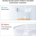 OfficeGoods 3-Tier Stackable Acrylic Holder- Stylish Desk Organizer and Storage for Office or Home – Transparent Round Design with Gold Metal Base