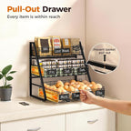 Upgraded Egg Holder Countertop with Removable 5 Dividers & Date Plate, 3 Tier Pull Out Large Egg Basket for Gathering Fresh Eggs, Kitchen Organizer, The Size - 6.7“x16.6”x11.3"