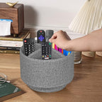 Pen Holder for Desk Organizers and Accessories, 360 Swivel TV Remote Control Holder for Table, Nightstand Organizer Caddy for Office Supplies/ Media Controllers, Bedside Decorations for Living Room