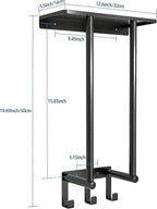 Towel Racks for Bathroom, Bathroom Towel Rack Wall Mounted with Metal Shelf and 3 Hooks for Small Bathroom, Black