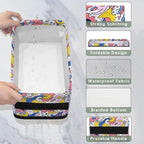 Bathroom Storage Basket Waterproof Foldable Storage Bins with Handles Decorative Toilet Paper Basket for Organizing House Bathroom Toiletries