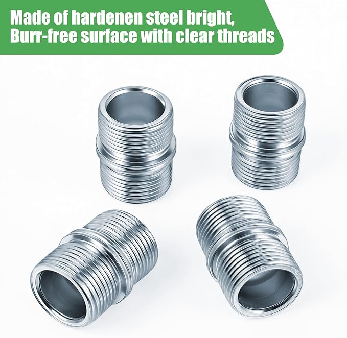 4 Pcs Coarse Thread Connectors 1 Inch/25.4mm Diameter Metal Rack Connector Wire Shelf Connectors Wire Rack Shelve Unit Pole Connector for Metal Poles (ID: 16mm,OD: 23mm)