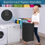 SNIGJAT Large Laundry Hamper, Tall Laundry Hamper with Sturdy Handles, Hampers for Laundry, Rectangular Dirty Clothes Hamper for Bedroom, Extra Large Laundry Basket for Clothes Toys, 80 L