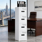 SUXXAN 4 Drawer File Cabinet, Metal Vertical File Storage Cabinet with Lock, Office Home Steel File Cabinet for A4 Letter/Legal Size, Assembly Required