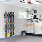 WALMANN Garage Storage Organization Wall Ski Rack 4 Pairs of Skis Mount Ski Hanger for Garage Snowboard Wall Rack Holds Up to 200 lbs