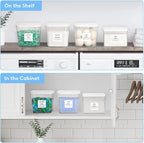 Lifewit Laundry Pods Container with Pop-up Lid, Laundry Room Organization, Dryer Sheet Holder for Washing Powder Scent Booster Beads, 2700 +2000ml/0.72+0.5gal,3 Pcs