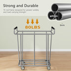 Large laundry hamper with Wheels, 2 Bag 360L Big Rolling Laundry Basket Sorter Cart, Extra Large Laundry Clothes Hamper, Heavy Duty Laundry Basket Organizer for Laundry Room,Bathroom