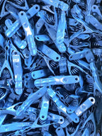 Extreme Clothespins | Pacific Blue | Solid 304 Stainless Steel | 20 Pack | Heavy Duty | Anti-Rust | Bright Color | Clothes Pins | Chip Clips | Lifetime Product | No Plastic Parts | Made in Italy