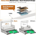 2-Pack 19"Deep Under Sink Organizer And Storage, 2-Tier L-Shaped Pull Out Cabinet Organizer with Upgraded Slide Rails, Height Adjustable Drawers for Kitchen&Bathroom, Extra-Large Storage Shelves–Gray