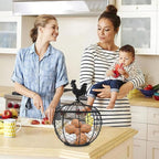 Wire Egg Basket for Gathering Fresh Eggs Collecting Basket With Handle, Decorative Egg Metal Basket for Counter, Fresh Chicken Egg Basket With Chicken Decorated Lid, Countertop Egg Fruit Storage