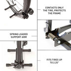 Feedback Sports | Rakk Bike Storage Rack | Freestanding Floor Bicycle Stand | Black