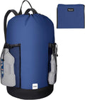 BALEINE 150L Laundry Bag Backpack, 900D Oxford Fabric Large Travel Laundry Bags with Shoulder Straps and 2 Mesh Pockets for College Dorm, Apartment, Laundromat (Navy, 150L)