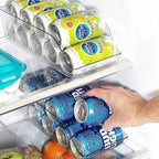 Space-Saving Stacking Can Dispensers， Stackable Beverage Drink Soda Can Dispenser Organizer Holder for Refrigerator Cabinet Pantry Storage Sack Canning Racks,2 Pack