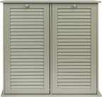 Household Essentials Tilt-out Cabinet Laundry Sorter with Shutter Front, Grey