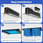 Overhead Garage Storage Rack, Garage Ceiling Storage Racks, Heavy Duty Storage Bin Ceiling Rails for 27 Gallon Totes，Tote Storage Rack System -Black (6 Sets for 5 Bins)