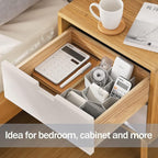 MORNITE 2 Sets Sock Drawer Organizer, Drawer Divider Organizer for Underwear Socks Ties Belts Assemble Honeycomb Separator Closet Cabinet DIY Desk Office 16pcs White