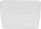 Martha Stewart Kerry Plastic Stackable Office Desk Drawer Organizers, 3" x 3", 12 Pack, with Gold Trim
