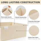 Criusia Drawer Organizer Clothes, 8 Pack Underwear Drawer Organizer, Foldable Cloth Storage Box Closet Organizers and Storage for Clothes, Socks, Scarves, Ties (Beige)