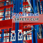 Zonon 100 Pcs Teardrop Pallet Rack Safety Clip Warehouse Storage Pallet Racking Beam Safety Clip Safety Steel Pallet Rack Clip Connector Cross Beam Locker for Shelf Garage