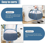Collapsible Laundry Baskets, Tear Proof Pop Up Laundry Hamper with Large Capacity, Sturdy Foldable Laundry Basket, Easy to Carry Laundry Hamper for Home, Laundry Room, Bedroom, Dorm, Travel Blue