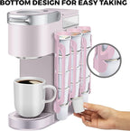 K Cup Holder for Keurig: Coffee Pod Holders for Counter Small Space - Kcup holders for Wall Mount (3, Pink)