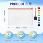 Jetec 32 Pcs Mesh Zipper Bags Toy Storage Bikini Organizer Bag Bolsas Para Guardar Trajes De Bano Waterproof Zipper Reusable Pouch Puzzle Multipurpose for Storage Office(Sweet Color,5.1 x 4.1 Inch)