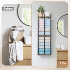 Towel Racks for Bathroom Wall Mounted, Upgraded Bathroom Towel Holder Bath Storage Rack for Rolled Towel, Small Towels, Folded Towels, Rustic Organizer Rack with Shelf