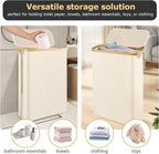Extra Large Toilet Paper Storage Basket with Lid 49L Slim Toilet Paper Basket Holder Bin Container Organizer for Bathroom Hold up to 20 Regular Rolls or 15 Mega Rolls