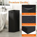 Lifewit 2 Pack Slim Laundry Hamper, Collapsible Narrow Laundry Basket, Small Tall Dirty Clothes Hampers with Handles for Bathroom Bedroom College Dorm, Black, 65L