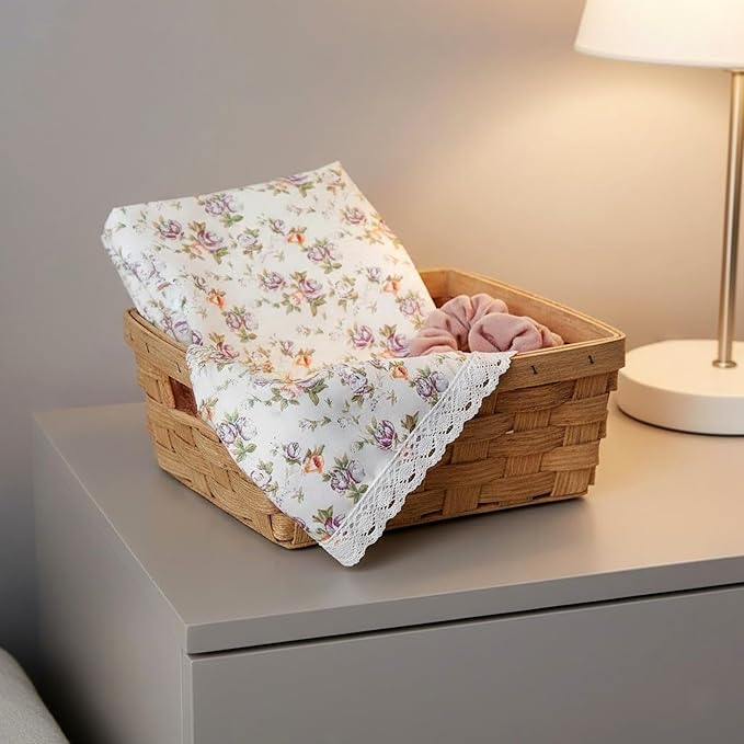 LOGOFUN Replacement Wicker Laundry Basket Liner Fabric Insert for Home Bedroom Utility Container