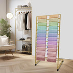 Scarf Display Stand, 10 Tier Metal Scarf Holder Organizer Freestanding Display Scarf Stand for Commercial Clothing Retail Store Towel Rack Ties Belt Pants Hanging Rack