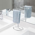 iDesign T-Shape Countertop Hand Towel Holder - Set of 2 - Chrome