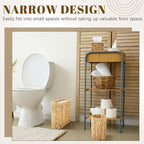 Remerry 16 Pcs Wicker Bathroom Set Toilet Paper Storage, Wicker Tissues Box Holder, Toilet Tank Basket, 2 Gallon Round Trash Can, Shower Curtain Hook, Handwoven Waste Basket for Bedroom, Kitchen, Home