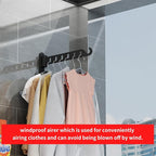 JOOM Laundry Drying Rack Wall Mounted Clothes Drying Rack Clothes Hanger Grey 2 Pack