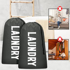 Laundry Bag, Travel Laundry Bag Machine Washable Dirty Clothes Organizer, Large Enough to Hold 4 Loads of Laundry, Easy Fit a Laundry Hamper or Basket (Gray, 24" x 36")
