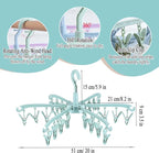 Foldable Drying Rack with 24 Clips for Drying Socks Lingerie Baby Clothes Drying Towels Rotatable Sock Drying Rack