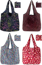Reusable Grocery Bags,4 Pack 50LBS Foldable Washable Fashion Shopping Bags, Portable Tote Bags Gifts for Women (Butterfly 4 Pack)