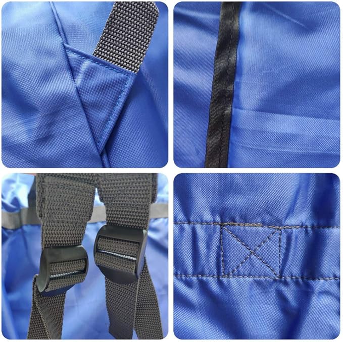 Laundry Bag Backpack, 27” x 34”Sturdy Laundry Bag with Shoulder Straps Drawstring Closure Heavy Duty Foldable Laundry Backpack for College, Travel, Laundromat, Apartment (blue)