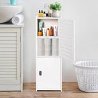 ShellKingdom Toilet Paper Holder Stand, Small and Slim Bathroom Storage Cabinet for Bathroom Small Spaces, 29.7 x 9.5 x 8.7 inch